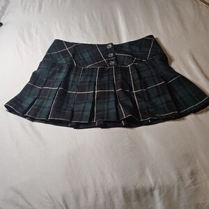 Sugar & Jade Plaid Skirt Green Size 16 NWT